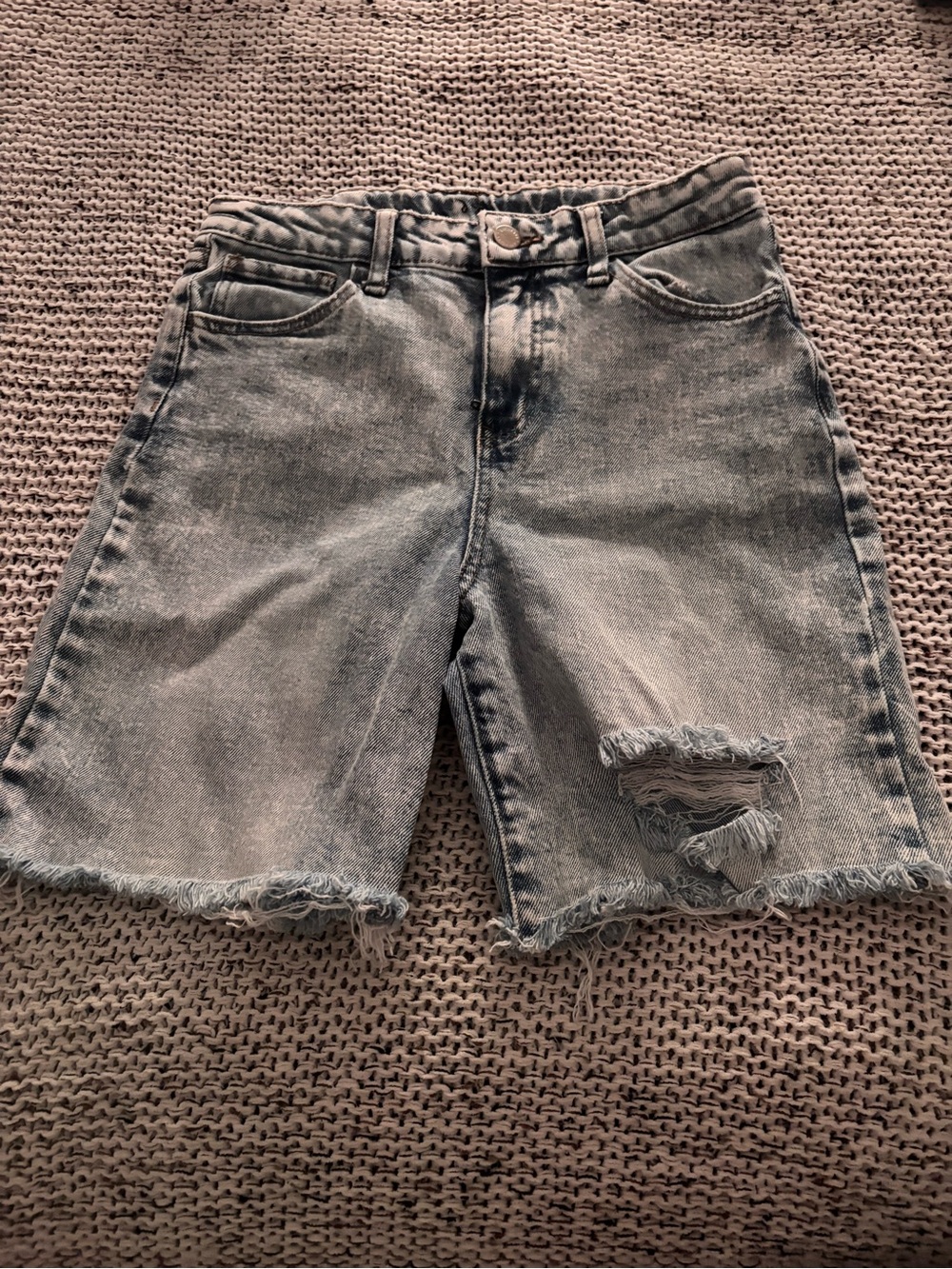 Art Class Girls Light Wash Denim Distressed Shorts